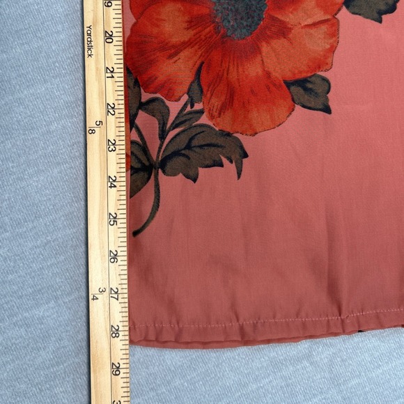 J. Peterman Floral Wide Leg Palazzo Pants Sz 6 Orangish Flowy Belt Womens Boho - Picture 13 of 13